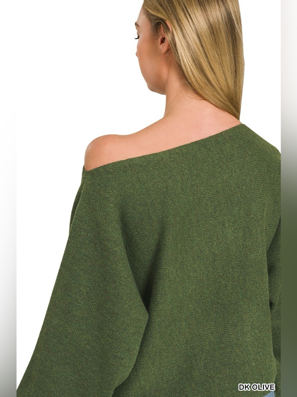 Zenana Boat Neck Balloon Sleeve Sweater - Picture 7 of 9